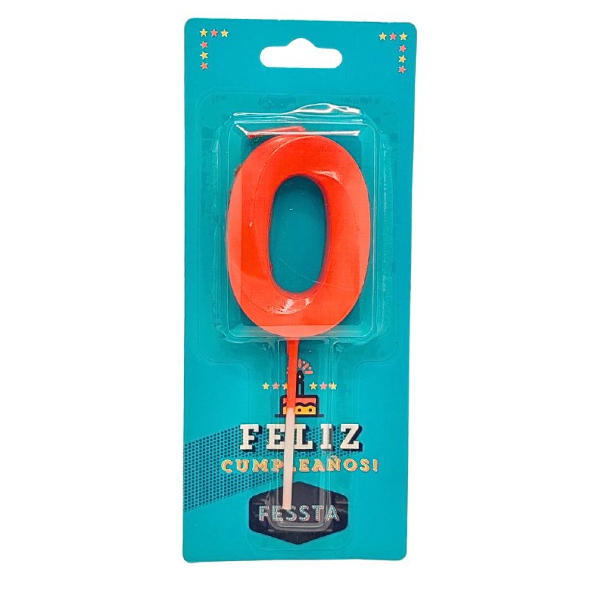 Vela Número 3D Grande Roja - CERO 