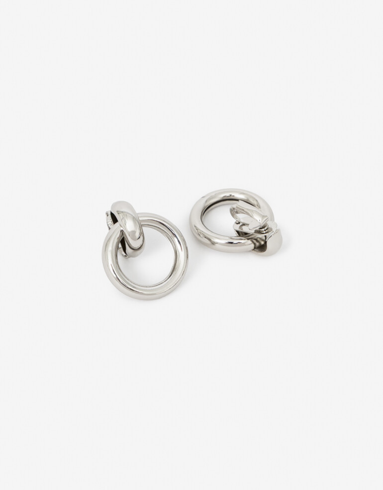 Aros Clips Metal Aros Clips De Metal - Plateado Rodio