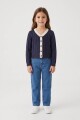 Cardigan con ochos AZUL MARINO