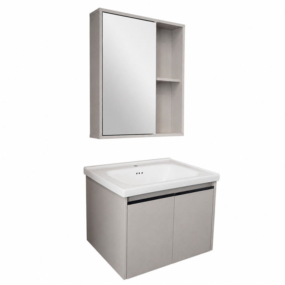 CONJUNTO DE BAÑO HABITARE MODELO 308-60 / MUEBLE+ BACHA + ESPEJO Conjunto De Baño Habitare Modelo 308-60 / Mueble+ Bacha + Espejo