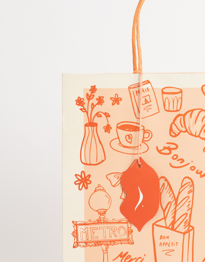 Accesorios Regalos Estampados Bolsa De Regalo Estampada - Rosa Claro
