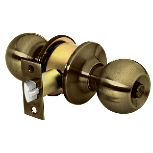 Cerradura Pomo Con Llavin Bronce Antiguo Hermex