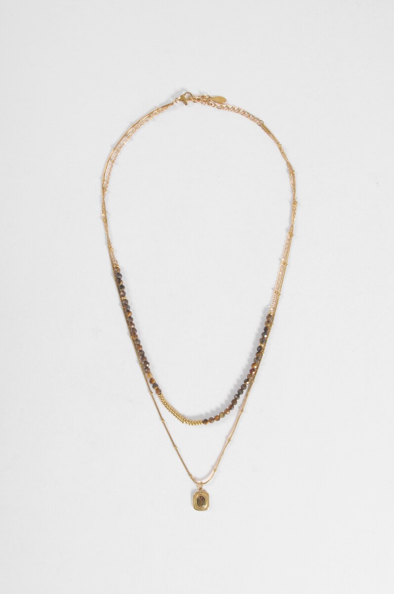 Collar acero mix - dorado 