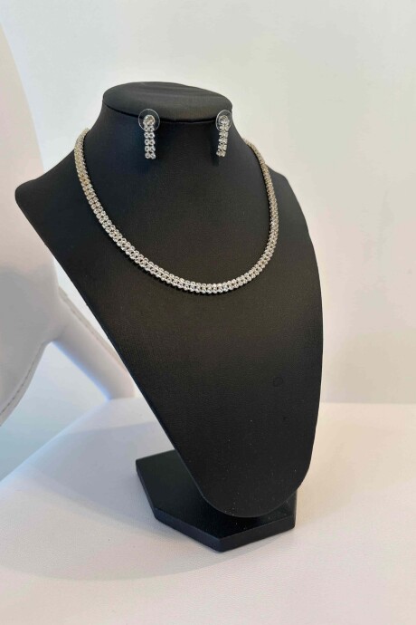 Conjunto strass plata Conjunto strass plata