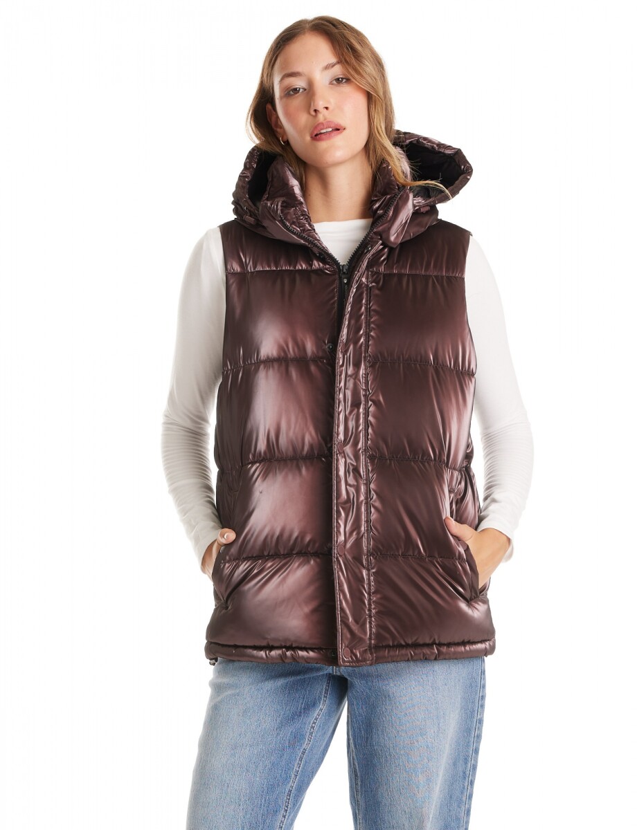 Chaleco Abrigo Puffer - Marron 