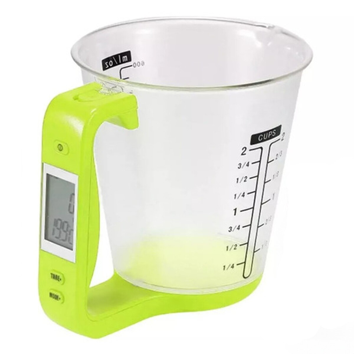 Taza Medidora Graduada 600ml + Balanza + Termometro 3 en 1 - Variante Color Verde 