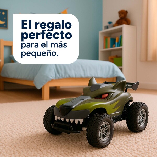 Auto A Control Remoto Recargable Monster Todo Terrreno Atrix Color Verde