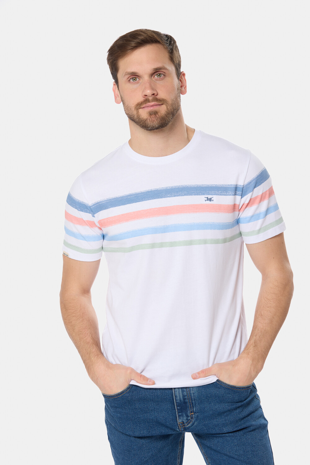 REMERA RAYADA Blanco