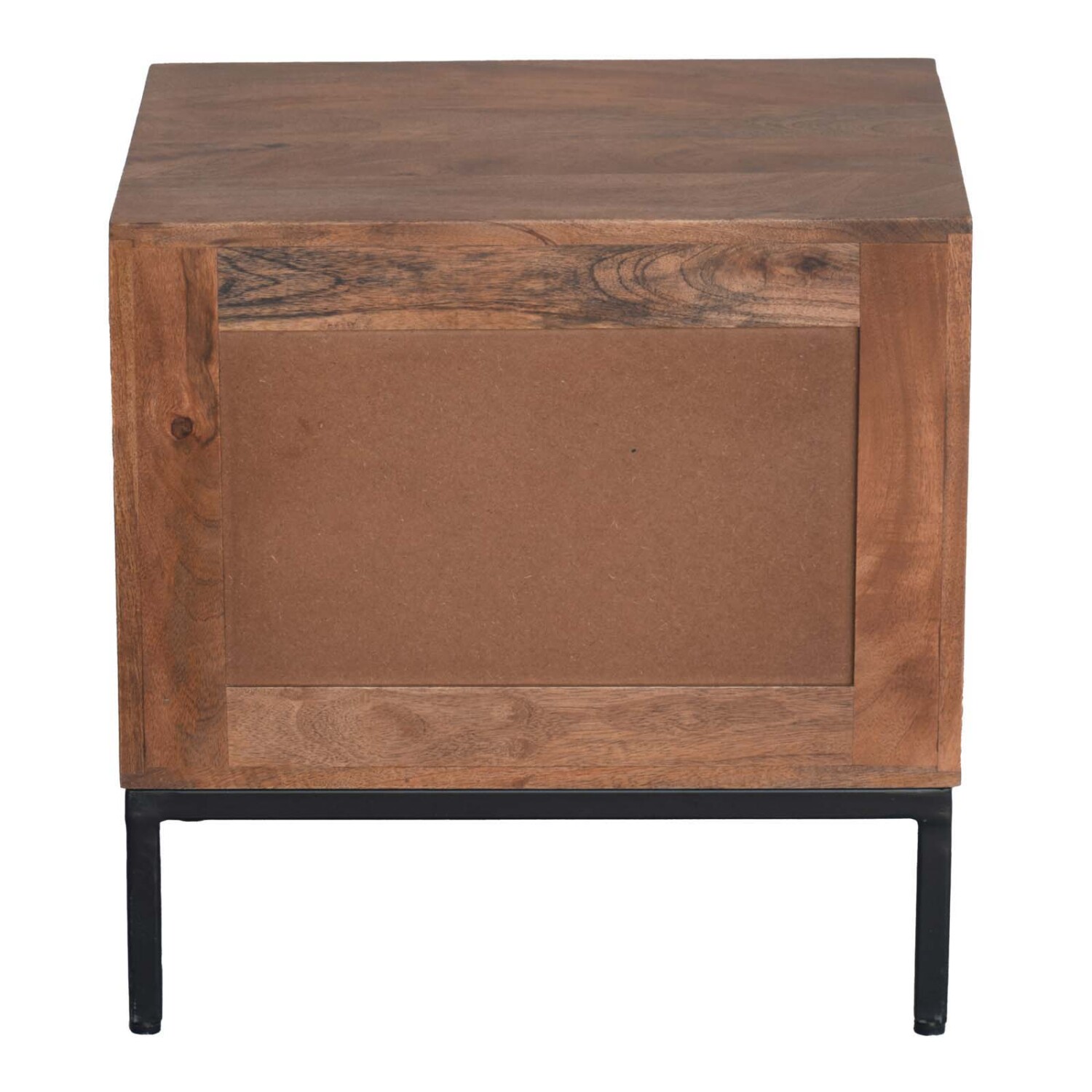 Mesa De Luz Hierro-y-madera Marron 2c Nahua — Divino