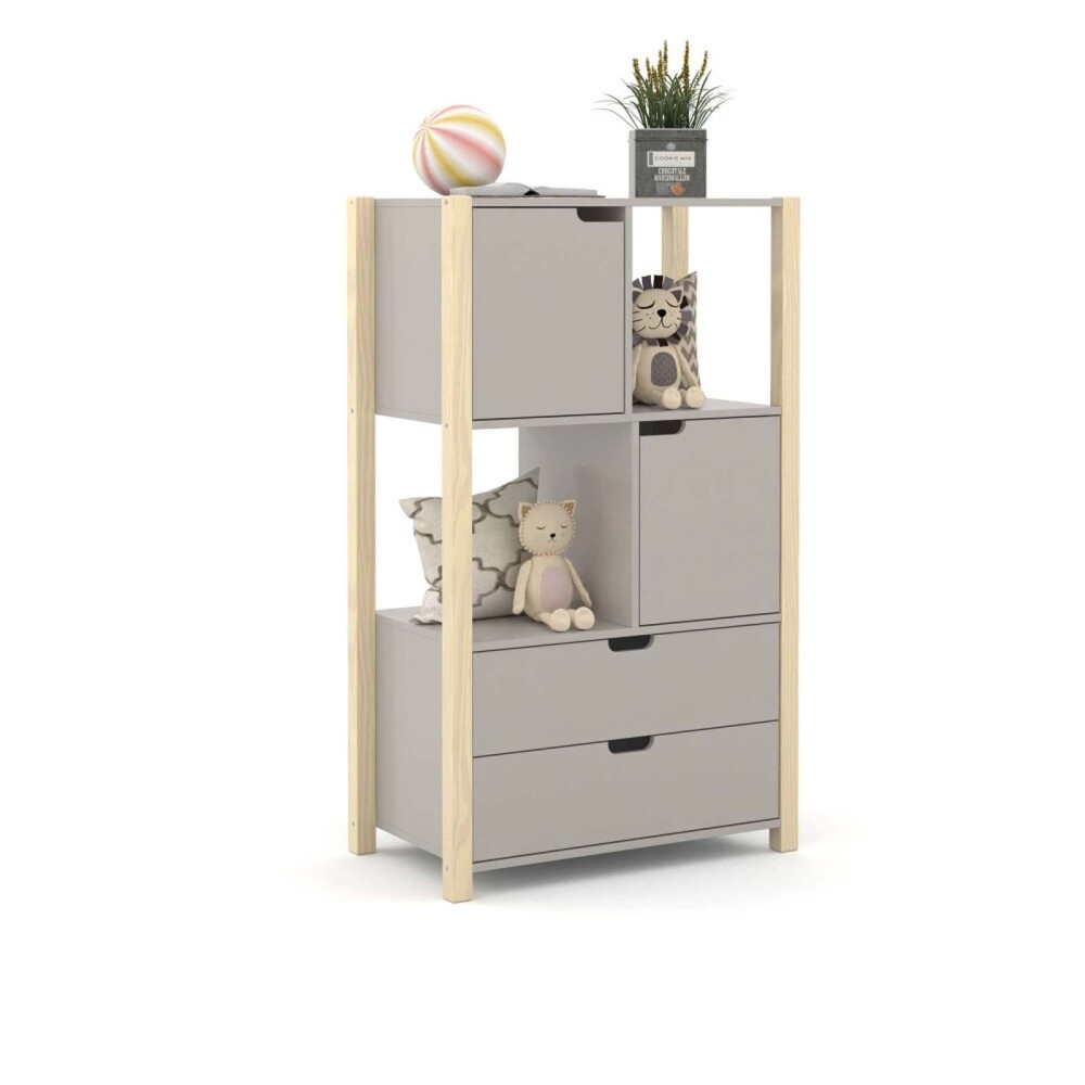 ORGANIZADOR MDF-Y-MADERA GRIS FELICITAS