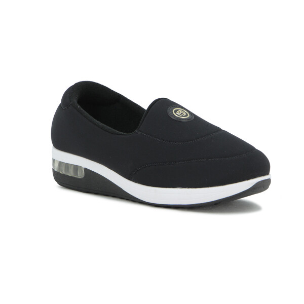 Modare Zapato Casual Feminino Lycra Viena Protection/enfeite Negro-oro
