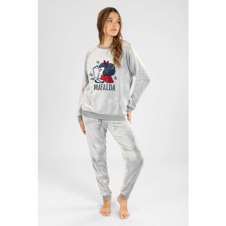Pijama mafalda cozy Gris melange