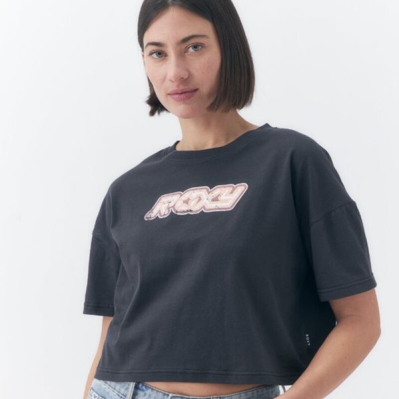 Remera corta Roxy Negro