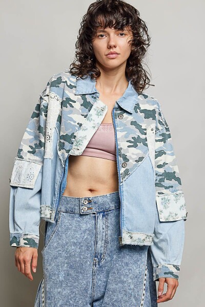 CHAQUETA CROCHET Denim