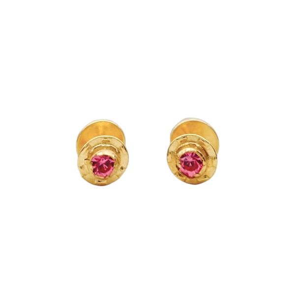 Abridores Zirconia Rosa-Oro Bajo-Zirconia Rosa-AB8020 conpiedra