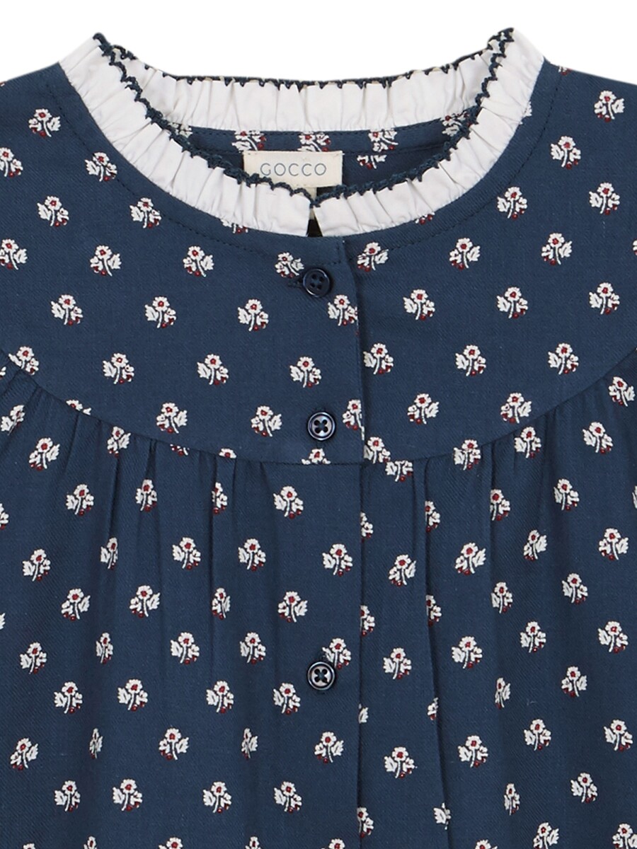 Blusa Manga Larga Azul Medio Oscuro