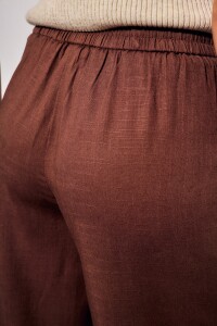 Pantalón Con Lino Cafe