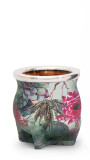 MATE DE CERÁMICA CHICO DELTA CACTUS FLOREADO VERDE