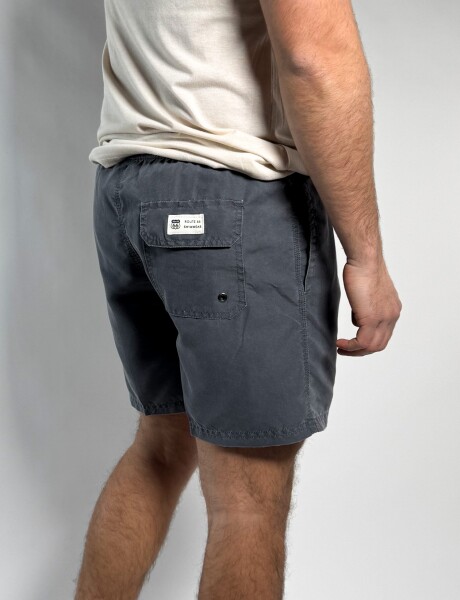 Short de baño liso Acid Wash Avici Gris