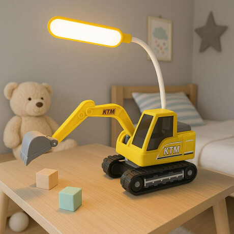 Veladora Excavadora luz LED Recargable Amarillo