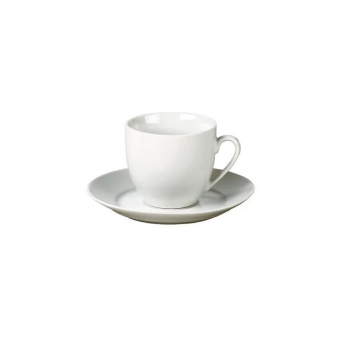 TAZA DE TE CON PLATO BLANCO PORCELANA SELECTA 
