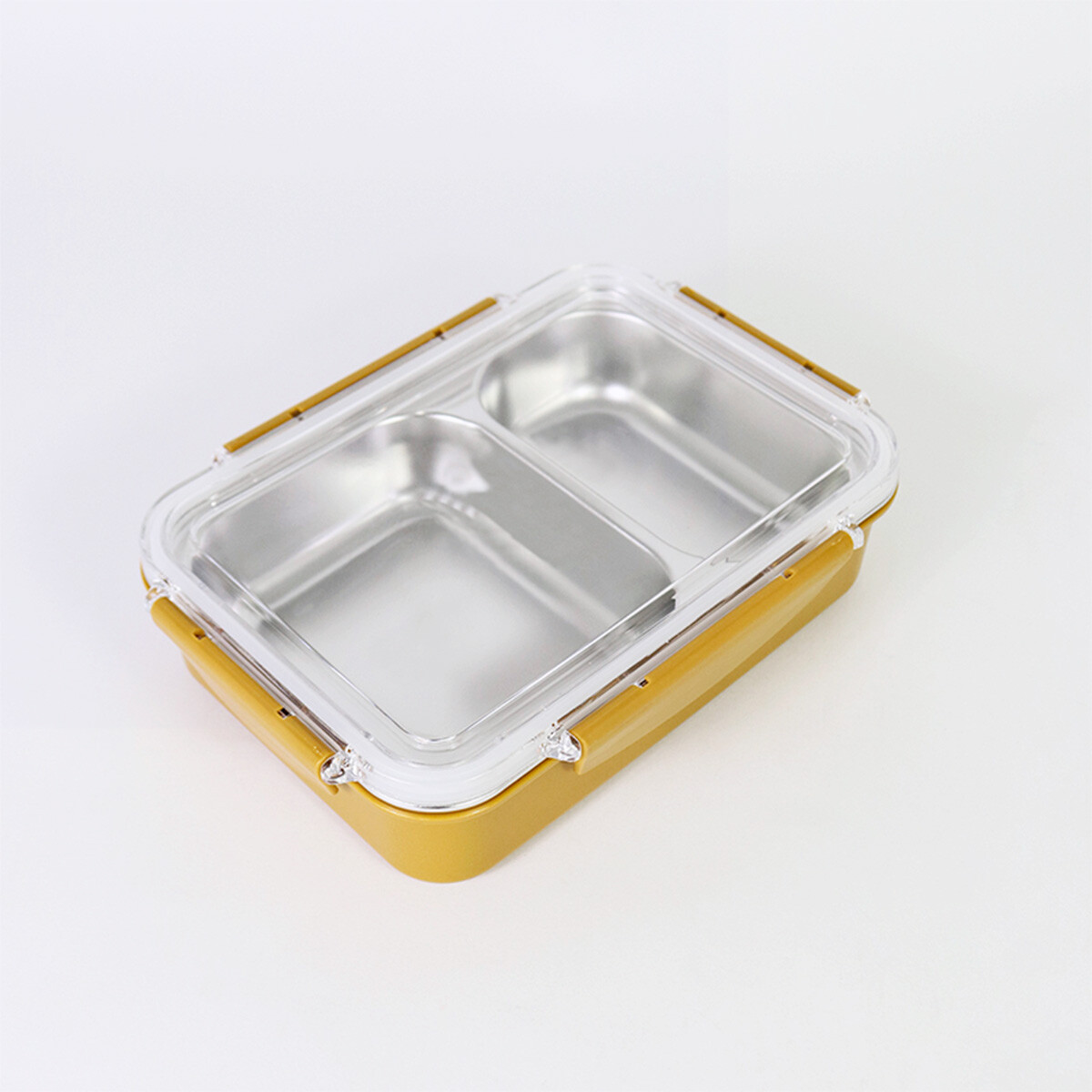 TUPPER INOX/MOSTAZA C/DIVISIONES 23X7X6CM 