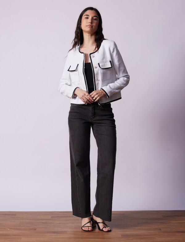 Chaqueta Tweed BLANCO/NEGRO