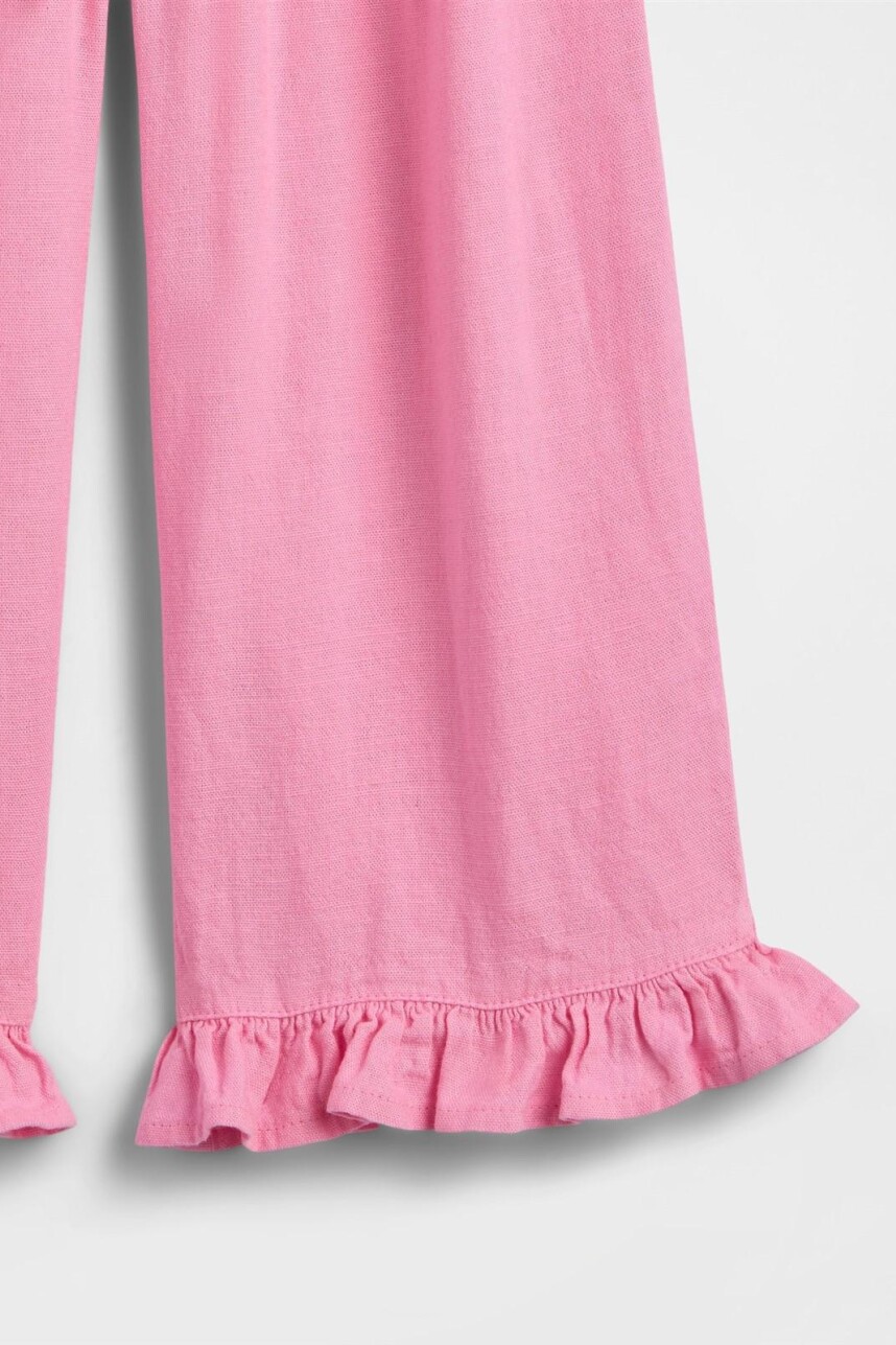 Pantalón De Lino Mujer Parisian Pink