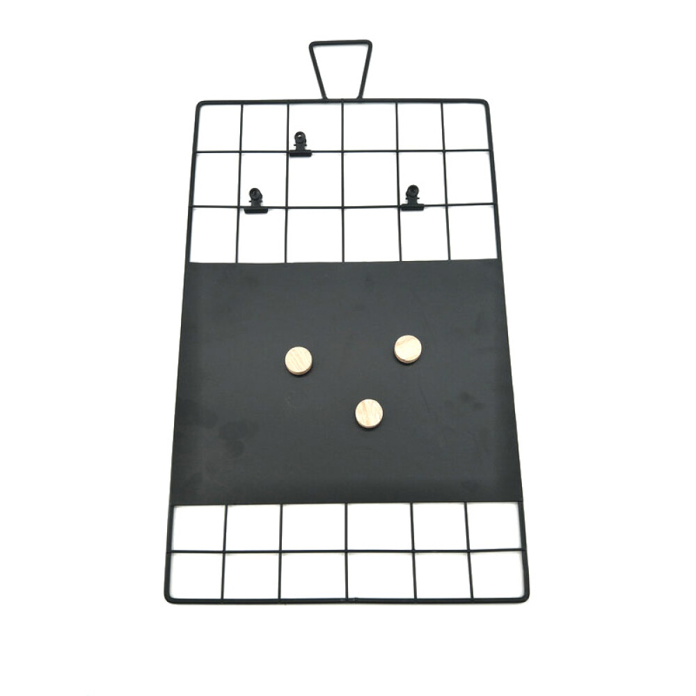Pizarra Organizadora Metálica Negra con 3 Clips y 3 Imanes – Selecta PIZARRA METAL 3 CLIPS/3 IMANES NEGRO