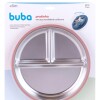 Plato acero inoxidable y silicona BUBA rosa