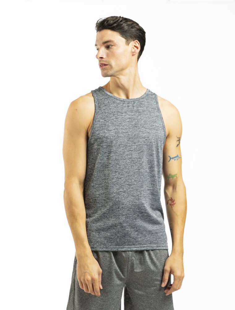 Musculosa Deportiva Gris Melange
