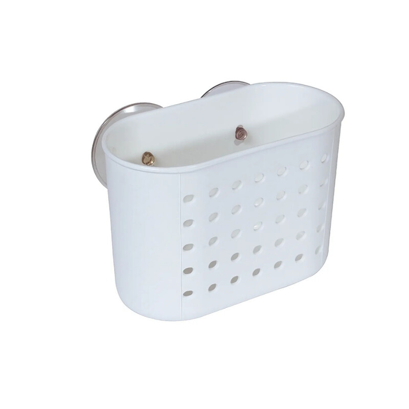 Cesto organizador con ventosas BLANCO