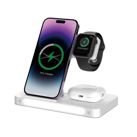 SMART SERIES 3 IN 1 BRACKET WIRELESS CHARGER 15W DEVIA White
