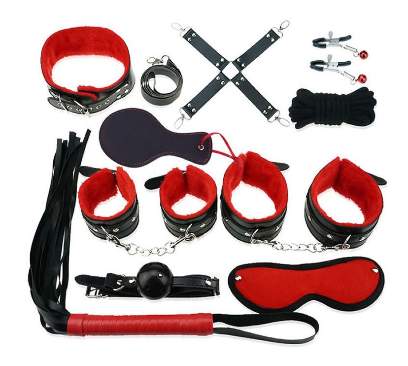 Esposas De Bondage De Imitación Cuero Suave - Ajustables, Colores Negro, Rosa, Rojo, Púrpura - Para Juegos BDSM, Fetiche