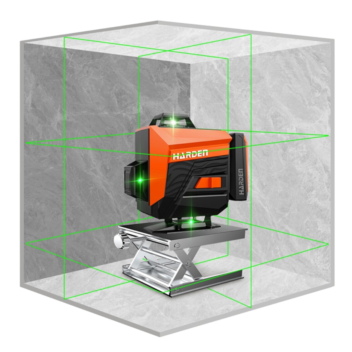 NIVEL LASER 16 LINEAS AUTONIVELANTE BAT. RECARGABLES HARDEN ++ - N/a 
