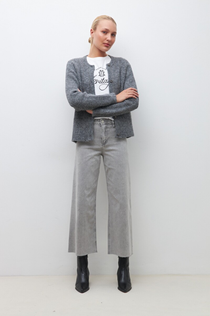 Jean culotte Paulina gris claro