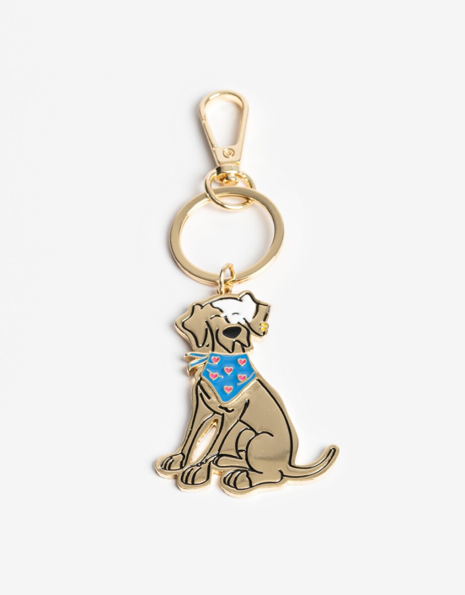 Llavero Y Bag Charm Metálico Perro 