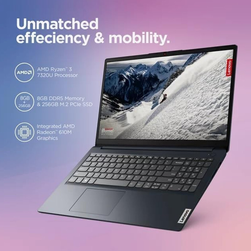 Notebook Lenovo Ideapad 1 15AMN7 Ryzen 3 7320U 256GB 8GB Notebook Lenovo Ideapad 1 15AMN7 Ryzen 3 7320U 256GB 8GB