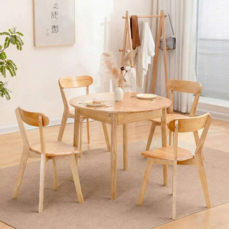 Mesa de comedor Extensible Madera maciza 100 a 130 cm Elan