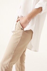 Pantalón Slim Beige Beige