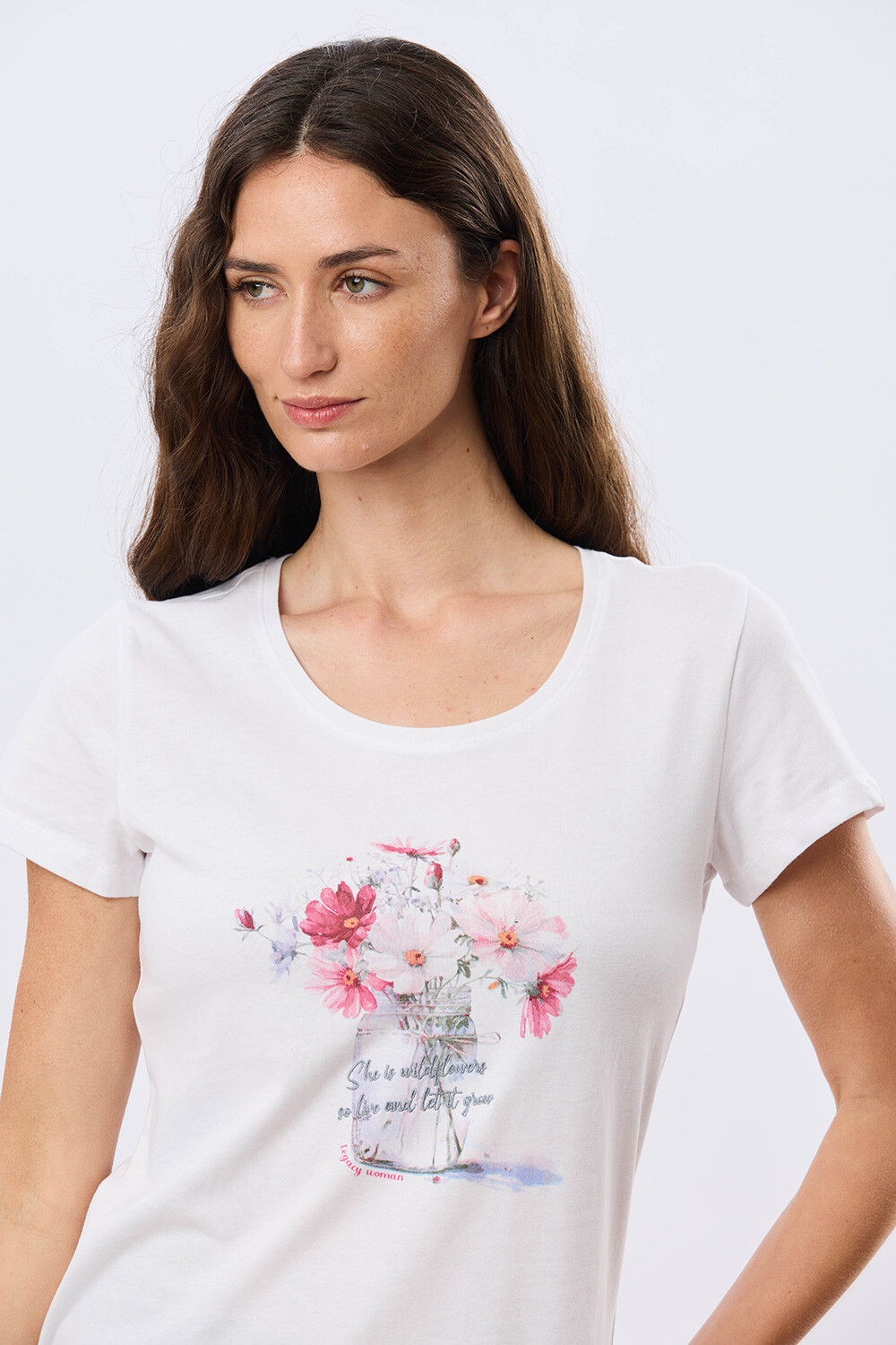 REMERA ESTAMPADA DE ALGODÓN Blanco