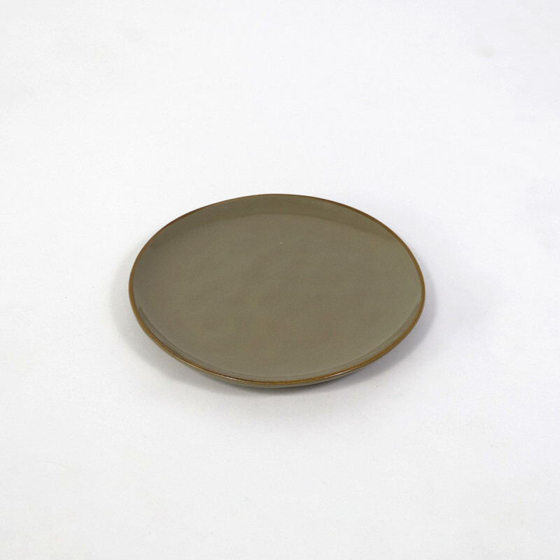 PLATO P/POSTRE BEIGE OSC 20.5CM Unica