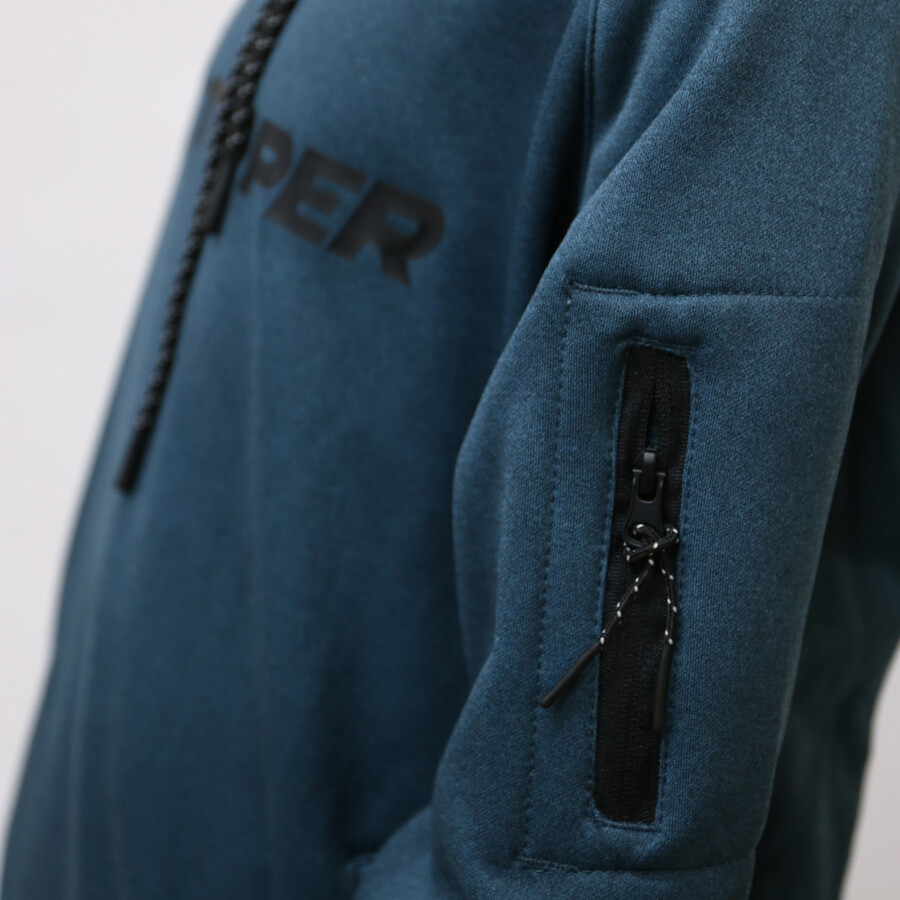 Canguro Infantil Topper Hoodie Negro Petroleo