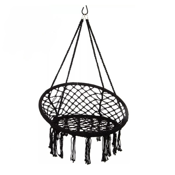 Hamaca Paraguaya Silla Colgante Redonda Interior Exterior Jardin Patio Imback Color Negro Hamaca Paraguaya Silla Colgante Redonda Interior Exterior Jardin Patio Imback Color Negro