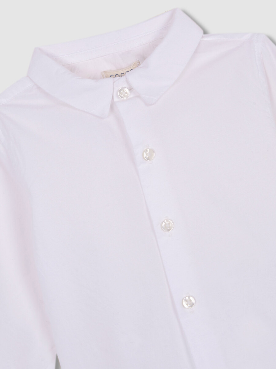 Camisa Cuello Bebe Blanco Optico