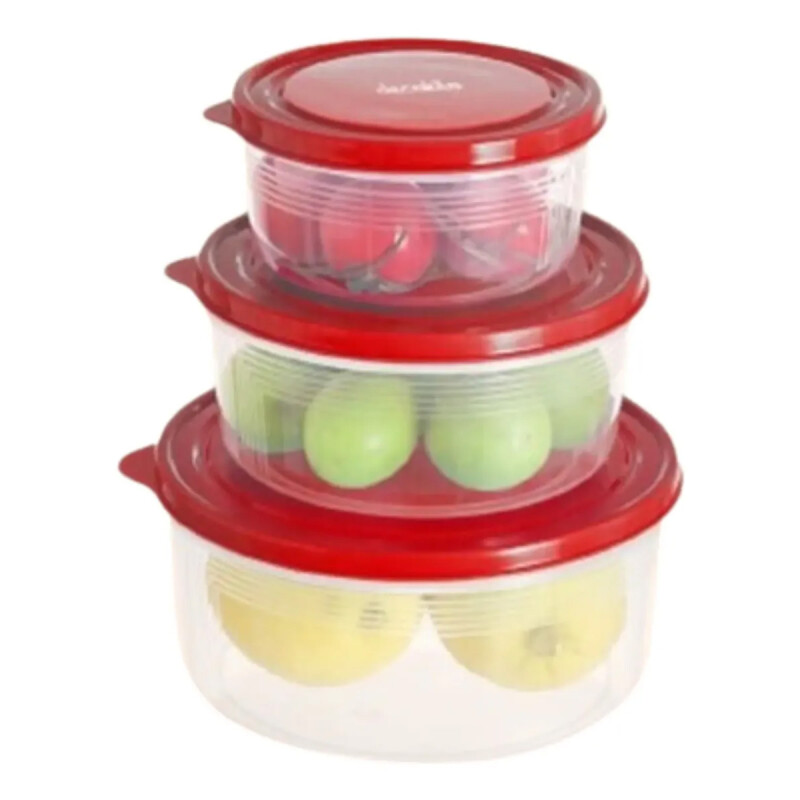 SET JUEGO TUPPER HERMETICO REDONDO DECAKILA 3 PIEZAS SET JUEGO TUPPER HERMETICO REDONDO DECAKILA 3 PIEZAS