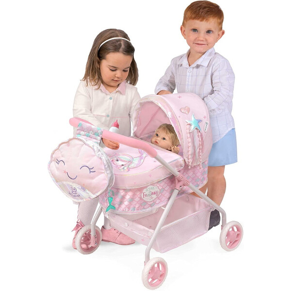 De Cuevas Coche Bebe Llorens Bolso Little Pet Osito Juguete Rosa Pastel