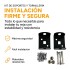 Poste Para Reja Modular Cerco Seguridad Hierro 2,40 Metros Color Negro