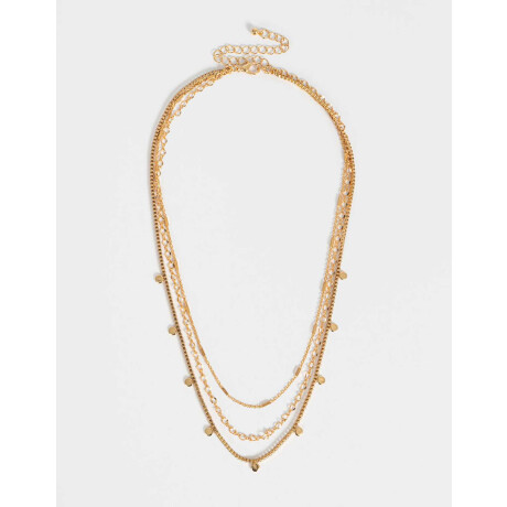 Collar Corto De Metal Dorado