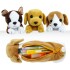 Cartuchera Escolar Peluiche Perro Infantil Con Cierre 2 en 1 Variante Color Beige
